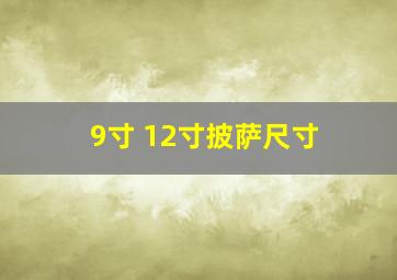 9寸 12寸披萨尺寸